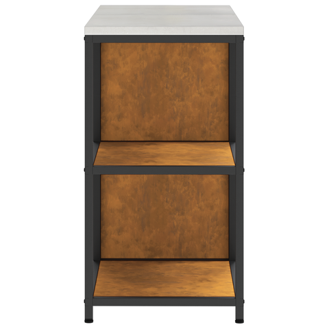 vidaXL Kitchen Storage Set with Shelf with Storage with Door Adjustable 2 pcs Rusty Weathering steel