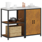vidaXL Kitchen Storage Set with Shelf with Storage with Door Adjustable 2 pcs Rusty Weathering steel
