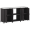 vidaXL Kitchen Storage Set with Shelf with Storage with Door 3 pcs Black 180 x 50 x 92 cm