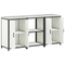 vidaXL Kitchen Storage Set with Shelf with Storage with Door 3 pcs White 180 x 50 x 92 cm