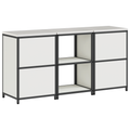 vidaXL Kitchen Storage Set with Shelf with Storage with Door 3 pcs White 180 x 50 x 92 cm