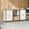 vidaXL Kitchen Storage Set with Shelf with Storage with Door 3 pcs White 180 x 50 x 92 cm