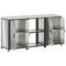 vidaXL Kitchen Storage Set with Shelf with Storage with Door 3 pcs Sliver 180 x 50 x 92 cm