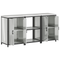 vidaXL Kitchen Storage Set with Shelf with Storage with Door 3 pcs Sliver 180 x 50 x 92 cm