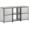 vidaXL Kitchen Storage Set with Shelf with Storage with Door 3 pcs Sliver 180 x 50 x 92 cm