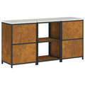 vidaXL Kitchen Storage Set with Shelf with Storage with Door 3 pcs Rusty 180 x 50 x 92 cm