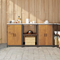 vidaXL Kitchen Storage Set with Shelf with Storage with Door 3 pcs Rusty 180 x 50 x 92 cm