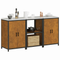 vidaXL Kitchen Storage Set with Shelf with Storage with Door 3 pcs Rusty 180 x 50 x 92 cm