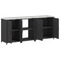 vidaXL with Shelf Other with Storage with Door 3 pcs Black Cold-rolled steel