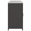 vidaXL with Shelf Other with Storage with Door 3 pcs Black Cold-rolled steel