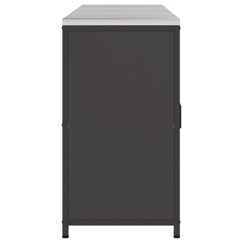 vidaXL with Shelf Other with Storage with Door 3 pcs Black Cold-rolled steel