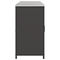 vidaXL with Shelf Other with Storage with Door 3 pcs Black Cold-rolled steel