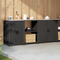 vidaXL with Shelf Other with Storage with Door 3 pcs Black Cold-rolled steel