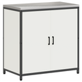 vidaXL with Shelf Other with Storage with Door 3 pcs White Cold-rolled steel
