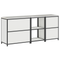 vidaXL with Shelf Other with Storage with Door 3 pcs White Cold-rolled steel