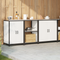 vidaXL with Shelf Other with Storage with Door 3 pcs White Cold-rolled steel