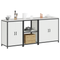 vidaXL with Shelf Other with Storage with Door 3 pcs White Cold-rolled steel