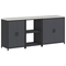 vidaXL with Shelf Other with Storage with Door 3 pcs Anthracite Cold-rolled steel