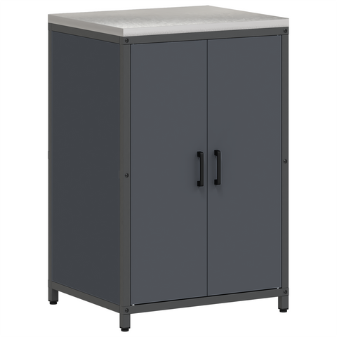 vidaXL with Shelf Other with Storage with Door 3 pcs Anthracite Cold-rolled steel