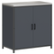 vidaXL with Shelf Other with Storage with Door 3 pcs Anthracite Cold-rolled steel