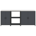 vidaXL with Shelf Other with Storage with Door 3 pcs Anthracite Cold-rolled steel