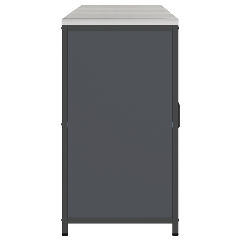 vidaXL with Shelf Other with Storage with Door 3 pcs Anthracite Cold-rolled steel