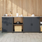 vidaXL with Shelf Other with Storage with Door 3 pcs Anthracite Cold-rolled steel