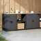 vidaXL with Shelf Other with Storage with Door 3 pcs Anthracite Cold-rolled steel