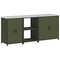 vidaXL with Shelf Other with Storage with Door 3 pcs Olive Green Cold-rolled steel