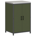 vidaXL with Shelf Other with Storage with Door 3 pcs Olive Green Cold-rolled steel
