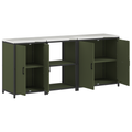 vidaXL with Shelf Other with Storage with Door 3 pcs Olive Green Cold-rolled steel