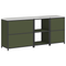 vidaXL with Shelf Other with Storage with Door 3 pcs Olive Green Cold-rolled steel