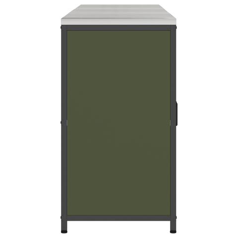 vidaXL with Shelf Other with Storage with Door 3 pcs Olive Green Cold-rolled steel