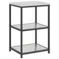 vidaXL with Shelf Other with Storage with Door 3 pcs Stainless steel