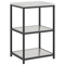 vidaXL with Shelf Other with Storage with Door 3 pcs Stainless steel