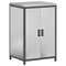 vidaXL with Shelf Other with Storage with Door 3 pcs Stainless steel