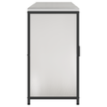 vidaXL with Shelf Other with Storage with Door 3 pcs Stainless steel