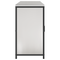 vidaXL with Shelf Other with Storage with Door 3 pcs Stainless steel
