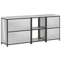 vidaXL with Shelf Other with Storage with Door 3 pcs Galvanised steel