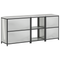 vidaXL with Shelf Other with Storage with Door 3 pcs Galvanised steel