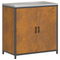 vidaXL with Shelf Other with Storage with Door 3 pcs Rusty Weathering steel