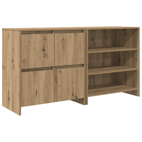 vidaXL Sideboard 2 pcs Artisan oak 70 x 41 x 75 cm Engineered wood