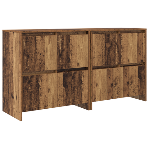 vidaXL Sideboard 2 pcs Old wood 70 x 41 x 75 cm Engineered wood