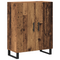 vidaXL Highboard with Shelf Wall-mounted with Storage with Door Old wood Medium Engineered wood
