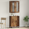 vidaXL Highboard with Shelf Wall-mounted with Storage with Door Old wood Medium Engineered wood