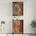 vidaXL Highboard with Shelf Wall-mounted with Storage with Door Old wood Medium Engineered wood