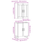 vidaXL Highboard with Shelf Wall-mounted with Storage with Door Old wood Medium Engineered wood