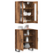 vidaXL Highboard with Shelf Wall-mounted with Storage with Door Old wood Medium Engineered wood