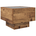 vidaXL Storage Cabinet Old wood 40 x 40 x 30 cm Engineered wood, Glass
