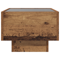 vidaXL Storage Cabinet Old wood 40 x 40 x 30 cm Engineered wood, Glass